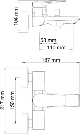 Смеситель Wasserkraft Lopau  для ванны с душем 3201