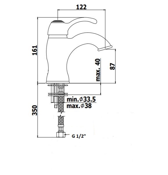 Paffoni Flavia Смеситель для раковины без донного клапана, цвет: хром FA071CR