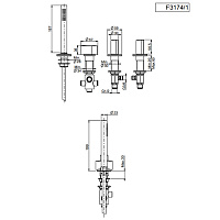 Fima Carlo Frattini So Смеситель на борт ванны двойной, без излива, цвет хром F3174/1CR