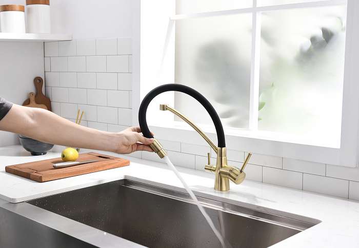 Paulmark Siеgen Смеситель для кухни с гибким изливом, цвет: бронза Si213111-BR