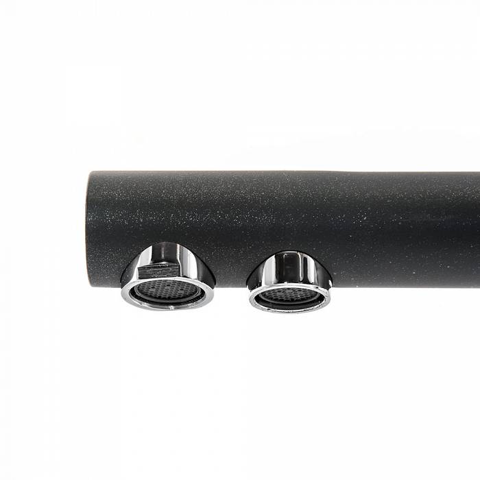 Paulmark Essen Смеситель для кухни с гибким изливом, цвет: черный металлик Es213011-418