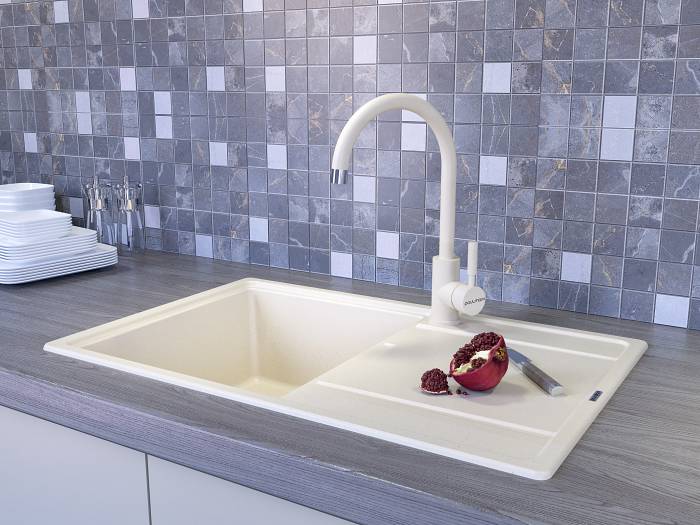 Paulmark Holstein Смеситель для кухни высота излива 26,4 см, цвет: бежевый Ho212063-328