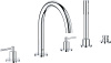 Grohe Atrio New Смеситель на борт ванны, с ручным душем, 5 отверстий, цвет: хром 19922003