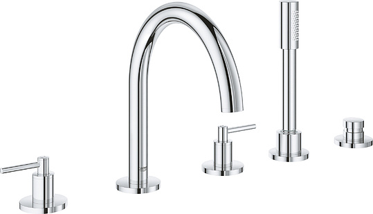Grohe Atrio New Смеситель на борт ванны, с ручным душем, 5 отверстий, цвет: хром 19922003
