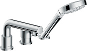 Hansgrohe Talis S Смеситель на борт ванны однорыч. на 3 отв., с руч. душем, внеш. часть, цвет: хром 72416000