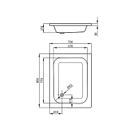 Bette Душевой поддон прямоугольный 90х70хh15см, D52 мм, цвет белый 5730 5730-000