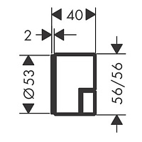 Axor Edge Запорный вентиль, внешняя часть, цвет: полированное золото 46770990
