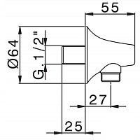 Cisal Vita Вывод для душа, цвет: Chrome VI01700021