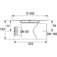 Tece Drainpoint S Сифон для точечного трапа из пластика, с универсальным фланцем 3607500