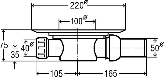 Душевой трап Viega 557140