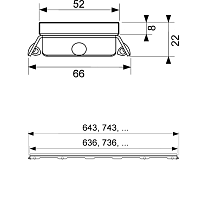 Tece Drainline Стеклянная панель для душевого канала прямая 80 см, цвет: зеленый глянцевый 600890