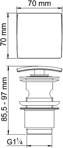 Донный клапан для раковины Wasserkraft A105