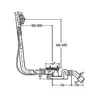 Bette Слив-перелив Bette Rotaplex R5, диаметр 90мм, цвет белый B608-000