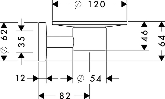 Hansgrohe Logis Мыльница подвесная, матовое стекло, латунь цвет: хром 40515000