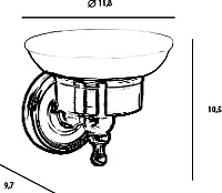 TW Bristol 106 Подвесная мыльница, керамическая, цвет: бронза TWBR106br