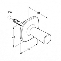 Kludi Ambienta Крючок для полотенца, подвесной, цвет: хром 5398405