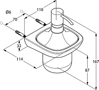 Kludi Ambienta Дозатор жидкого мыла, подвесной, керамическая колба, цвет: хром 5397605