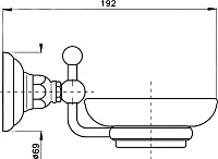 Nicolazzi Accessori Мыльница с керамической чашей, подвесная, цвет: bronze plated 1487BZ