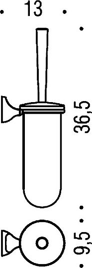 Colombo Design Melo Ершик для унитаза подвесной, со стеклянной колбой, цвет: chrome B1207.CR-VAN