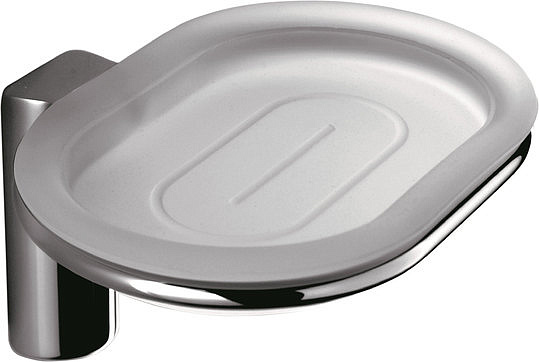 Colombo Design Luna Мыльница подвесная со стеклянной чашей, латунь, цвет: chrome B0101.CR-VAN