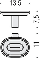 Colombo Design Luna Мыльница подвесная со стеклянной чашей, латунь, цвет: chrome B0101.CR-VAN