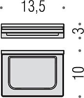 Colombo Design Look Мыльница подвесная со стеклянной чашей, латунь, цвет: chrome B1601.CR-VAN