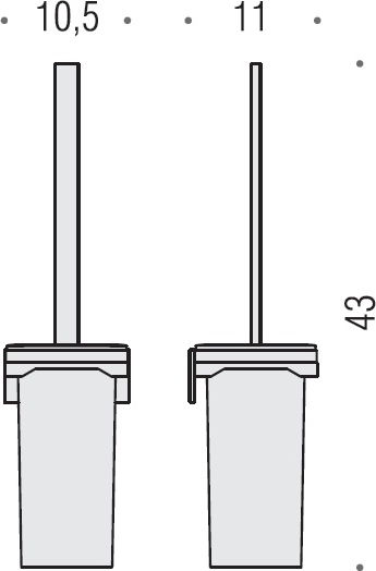 Colombo Design Forever Ершик для унитаза подвесной, со стеклянной колбой, цвет chrome B2907.CR-VAN