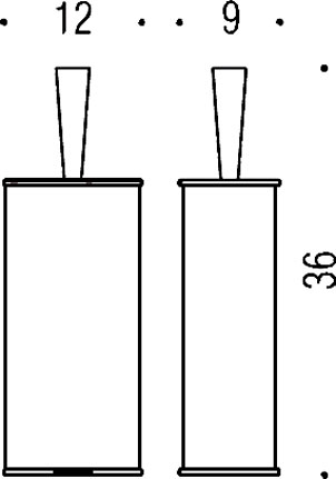 Colombo Design Khala Ершик для унитаза напольный, с латунной колбой, цвет: chrome В9405