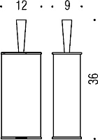 Colombo Design Khala Ершик для унитаза напольный, с латунной колбой, цвет: chrome В9405