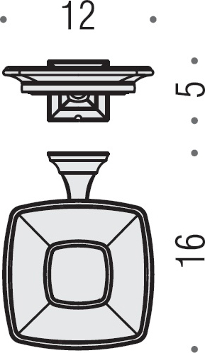 Colombo Design Portofino Мыльница подвесная со стеклянной чашей, латунь, цвет: antique bronze B3201.bron