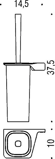 Colombo Design Alize Ершик для унитаза подвесной, левосторонний, со стеклянной колбой, цвет: chrome B2507S.CR-VAN