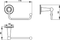 Timo Nelson Держатель туалетной бумаги, цвет: хром глянцевый 150041/00