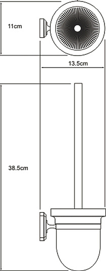 Wasserkraft Oder Ершик для унитаза подвесной, цвет: хром глянцевый K-3027