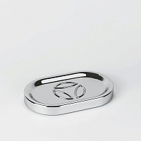 Colombo Design Road Мыльница настольная со стеклянной чашей, латунь, цвет: chrome B8040.CR