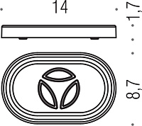 Colombo Design Road Мыльница настольная со стеклянной чашей, латунь, цвет: chrome B8040.CR