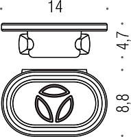 Colombo Design Road Мыльница подвесная со стеклянной чашей, латунь, цвет: chrome B8001.CR-VAN