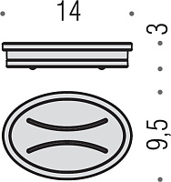 Colombo Design Land Мыльница настольная со стеклянной чашей, латунь, цвет: chrome B2842.CR-VAN