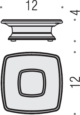 Colombo Design Portofino Мыльница настольная со стеклянной чашей, латунь, цвет: chrome B3242.CR-VAN