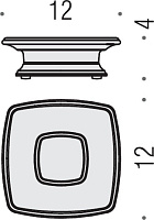 Colombo Design Portofino Мыльница настольная со стеклянной чашей, латунь, цвет: chrome B3242.CR-VAN