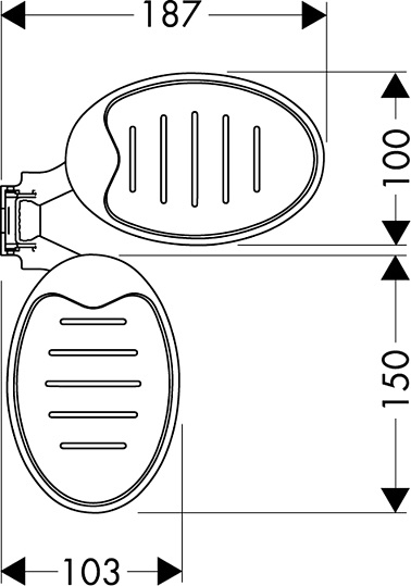 Hansgrohe Raindance Cassetta Мыльница на штангу, пластик цвет: хром 28698000