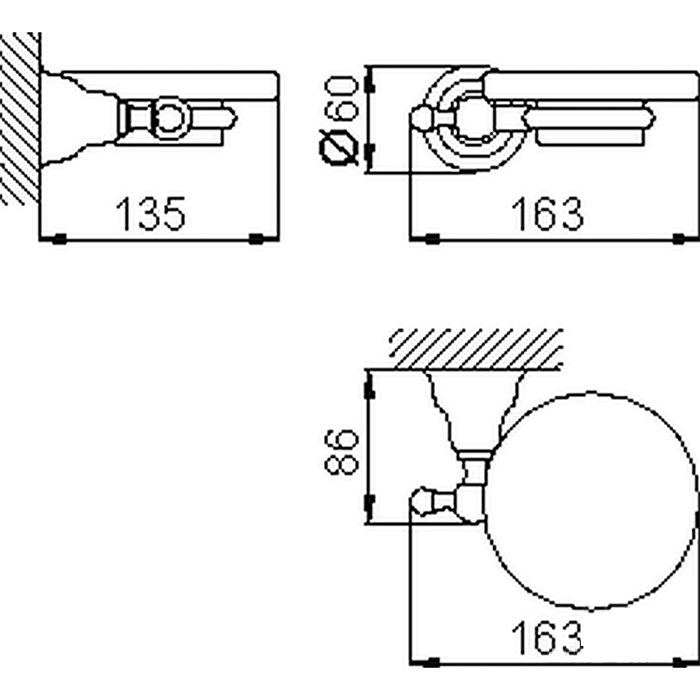Cisal Arcana Мыльница подвесная керамическая, цвет: 24K Gold AR09060024