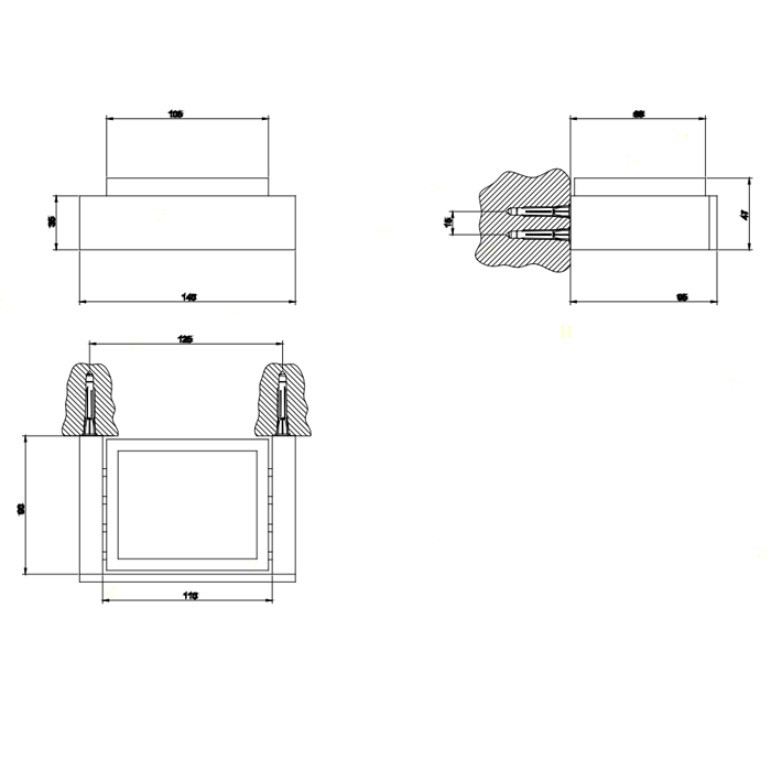 Gessi Rettangolo Мыльница подвесная, цвет: chrome/черный 20802#031