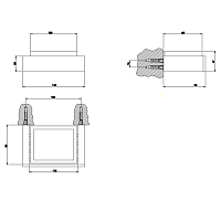 Gessi Rettangolo Мыльница подвесная, цвет: chrome/черный 20802#031