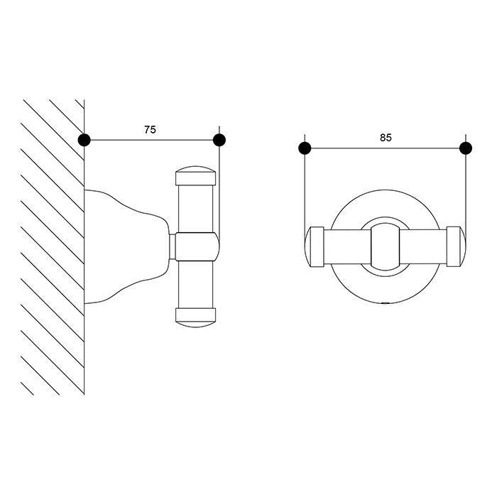 Bongio Axel Крючок, 7,5х8,5 см, цвет хром 15001CR00