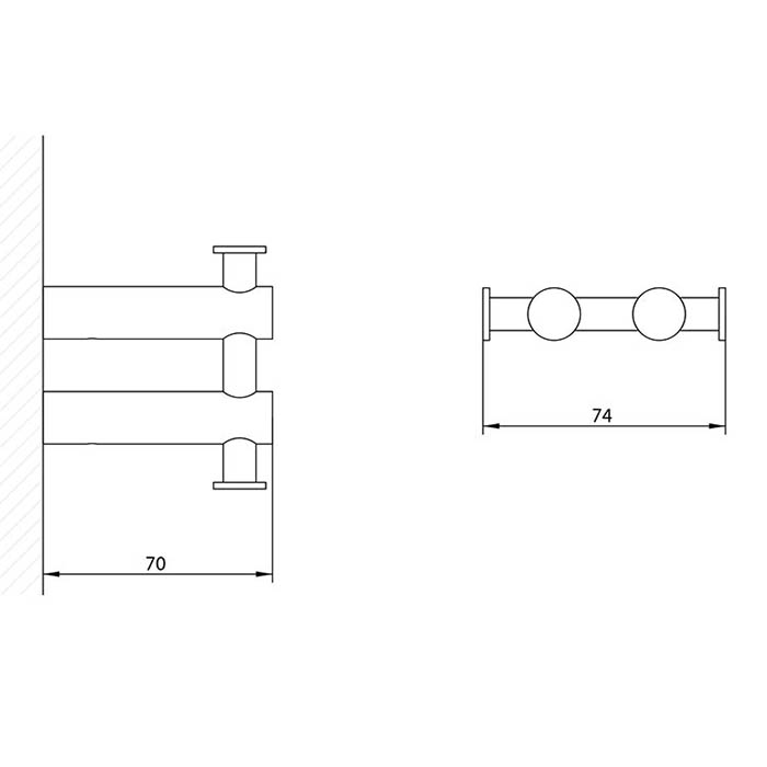 Bongio T Mix Крючок, 7х7,4 см, цвет золото 24к. 30003OR00