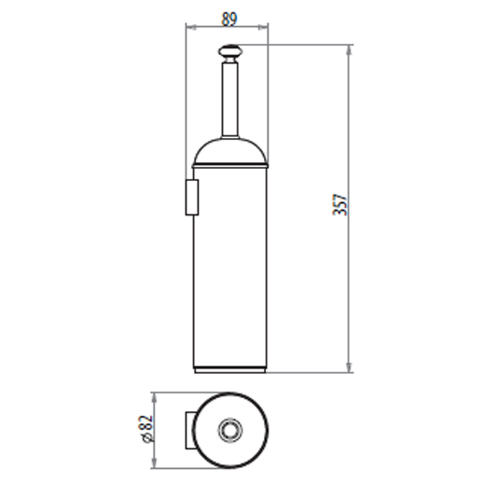 Gattoni Vivaldi Ершик для туалета подвесной цвет хром 1517/ABC0