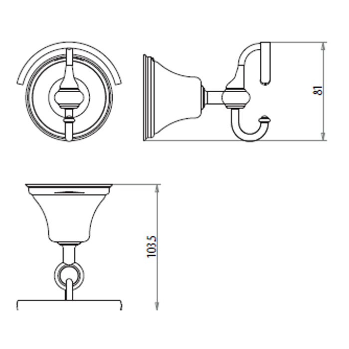 Gattoni Vivaldi Крючок цвет хром 0617/ABC0