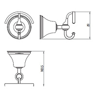 Gattoni Vivaldi Крючок цвет хром 0617/ABC0