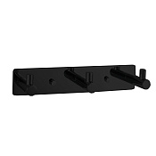 Decor Walther Basic HAK3 Планка с 3-мя крючками 18x4 см, цвет: черный матовый 0530660