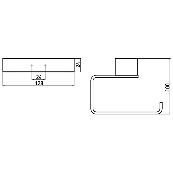 Emco Loft Держатель туалетной бумаги без крышки, цвет хром 0500 001 01